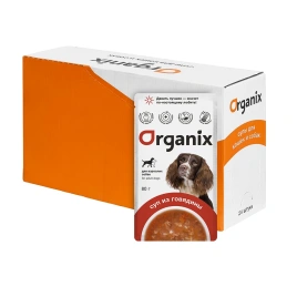 Влажный корм Organix Preventive Line суп Beef, Vegetables & Rice для взрослых собак, с говядиной, овощами и рисом, 80 г
