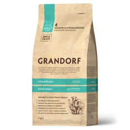 Сухой корм Grandorf 4 Meat Probiotic Indoor Четыре вида мяса Meat Assortment для домашних кошек, 2 кг