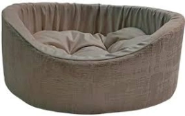 Лежак Homepet Indigo Latte для домашних животных, №2 бежево-золотистый, 49 см х 43 см х 17 см