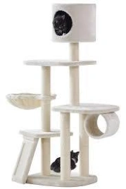 Игровая площадка NOBBY Dilan для кошек, кремовая, 50 см х 40 см х 137 см