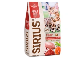 Сухой корм SIRIUS Meat Mix для взрослых кошек, мясной рацион, 1,5 кг