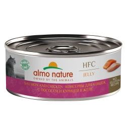 Влажный корм Almo Nature Salmon & Chicken для кошек, с лососем и курицей в желе, 100 г