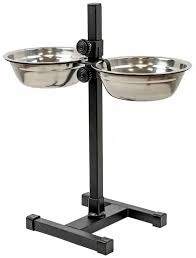 Миска Homepet для домашних животных, металлическая регулируемая подставка с мисками, 2 шт, диаметр 22 см, до 50 см, 1,5 л