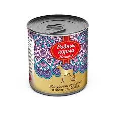 Влажный корм Родные корма нежные желудочки куриные в желе для собак, 240 г