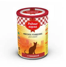 Влажный корм Родные корма Turkey мясное угощение для кошек, с индейкой, 340 г