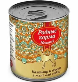 Влажный корм Родные корма нежные калтыки и языки в желе для собак, 240 г