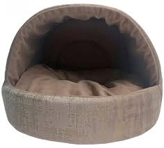 Домик Homepet Indigo Mocco для домашних животных, №1 эстрада коричнево-золотистый, 38 см х 35 см х 27 см