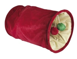 Игрушка NOBBY для кошек, Новогодний Тоннель, красный, 50 см х 25 см
