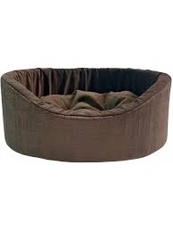 Лежак Homepet Indigo Chocolate для домашних животных, №2 шоколадный, 49 см х 43 см х 17 см