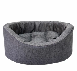 Лежак Homepet для домашних животных, Жаккард Melange №1 графит, 43 см х 38 см х 15 см