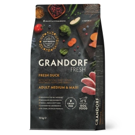 Сухой корм Grandorf Fresh Dog Duck & Sweet Potato для взрослых собак средних и крупных пород диетическая формула для особо аллергичных собак утка, с бататом, 3 кг