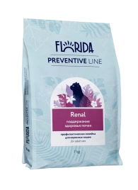Сухой корм FLORIDA Renal для кошек для поддержание здоровья почек, 7 кг