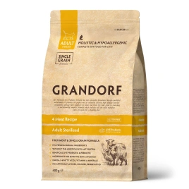 Сухой корм Grandorf Turkey Sterilised для стерилизованных кошек, с индейкой, 400 г