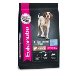 Сухой корм Eukanuba Adult Large Breed Lamb для взрослых собак крупных пород от 1 года, с ягненком, 12 кг