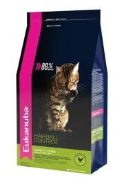 Сухой корм Eukanuba Hairball Control для взрослых кошек, для выведения шерсти из желудка, 2 кг