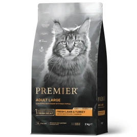 Сухой корм Premier Cat Lamb & Turkey Adult Large для взрослых кошек крупных пород, с ягненком и индейкой, 2 кг