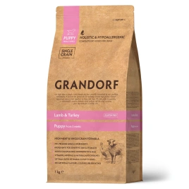 Сухой корм Grandorf Lamb & Turkey Puppy для щенков всех пород, 1 к