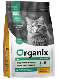Сухой корм Organix Sterilised Chicken & Vegetables для стерилизованных кошек, с курицей, фруктами и овощами, 400 г