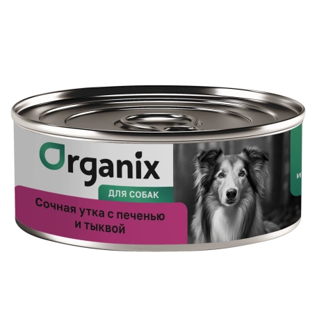 Влажный корм Organix Preventive Line Duck, Liver & Pumpkin для собак Сочная, с уткой, печенью и тыквой, 100 г фото 1