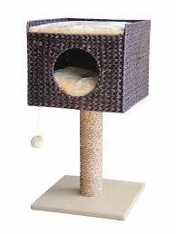 Игровая площадка NOBBY Matera для кошек, коричневая, 38 см х 38 см х 71 см фото 1
