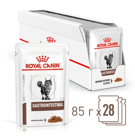 Влажный корм Royal Canin Gastrointestinal диетический для кошек при расстройствах пищеварения, пауч, 85 г фото 16