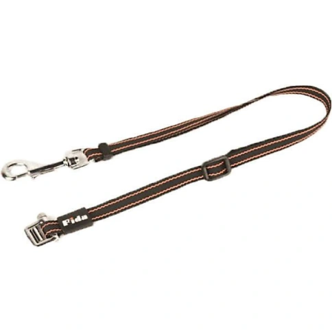 Адаптер Fida Dual Leash для рулетки со шнуром для второй собаки черный с оранжевой строчкой фото 1