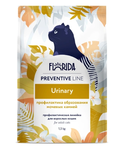 Сухой корм FLORIDA Urinary для кошек для профилактики образования мочевых камней, 1,5 кг фото 1