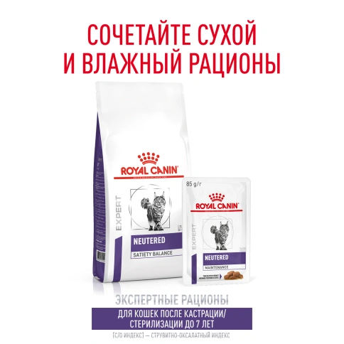 Влажный корм Royal Canin Neutered Maintenance в соусе для стерилизованных кошек до 7 лет, пауч, 85 г фото 11