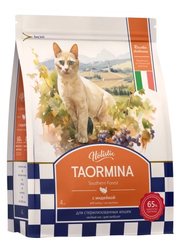 Сухой корм Taormina Turkey Southern Forest для стерилизованных кошек, с индейкой, 4 кг фото 1