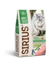 Сухой корм SIRIUS Turkey & Blueberry для кошек, с чувствительным пищеварением, с индейкой и черникой, 400 г фото 1