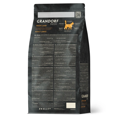 Сухой корм Grandorf Cat Lamb & Sweet Potato для взрослых кошек крупных пород, чувствительное пищеварение или склонность к аллергии ягненок, с бататом, 8 кг фото 2