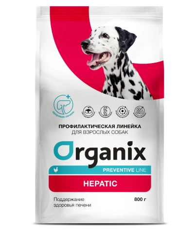 Сухой корм Organix Preventive Line Hepatiс для собак поддержание здоровья печени, 800 г фото 1