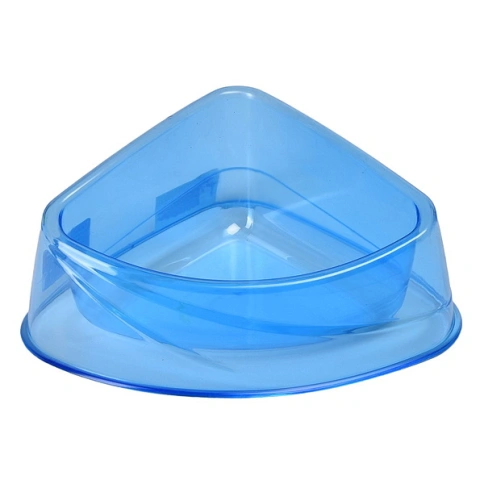 Миска Georplast Corner Lux для животных, прозрачная угловая пластик, 20 см х 15 см х 8 см фото 1