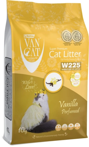 Наполнитель Van Cat для кошачьего туалета, комкующийся без пыли с ароматом ванили, 12 л фото 1