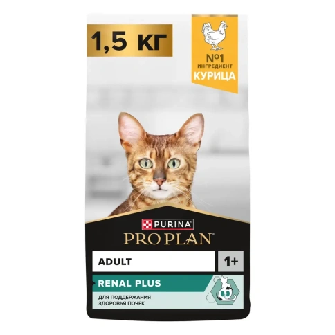 Сухой корм PRO PLAN Chicken для взрослых кошек, с высоким содержанием курицы, 1,5 кг фото 1