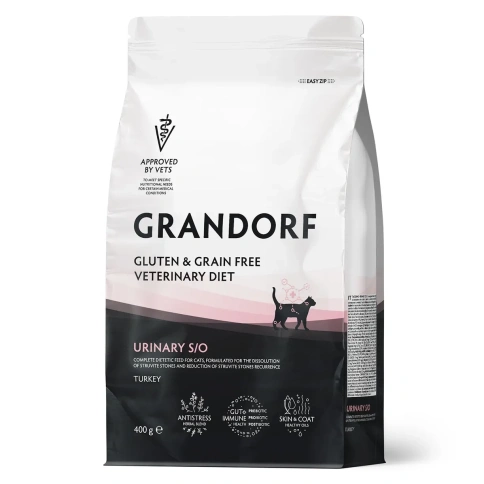 Сухой корм Grandorf Veterinary Urinary S/O для кошек при заболеваниях нижних мочевыводящих путей, 400 г фото 1