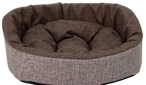 Лежак Homepet для домашних животных, Жаккард Wool №1 коричневый, 43 см х 38 см х 15 см фото 1