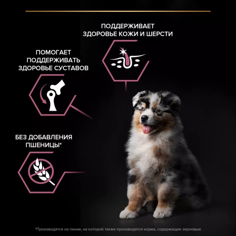 Сухой корм PRO PLAN Salmon для щенков средних пород с чувствительной кожей, с высоким содержанием лосося, 3 кг фото 2