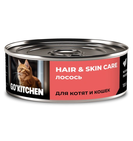 Влажный корм Go'Kitchen Salmon для котят и кошек, с лососем, 100 г фото 1