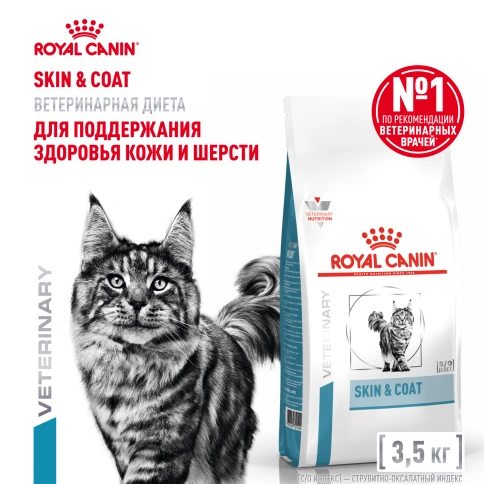 Сухой корм Royal Canin Skin & Coat для кошек, 3,5 кг фото 1