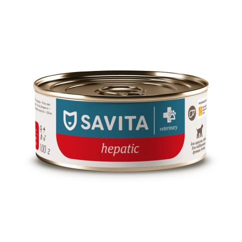 Влажный корм SAVITA Preventive Line Hepatiс для взрослых собак для поддержания функции печени, 100 г фото 1