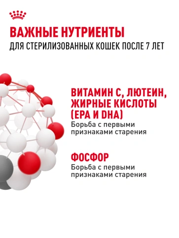 Сухой корм Royal Canin Sterilised 7+ для стерилизованных кошек и кастрированных котов, 3.5 кг фото 18
