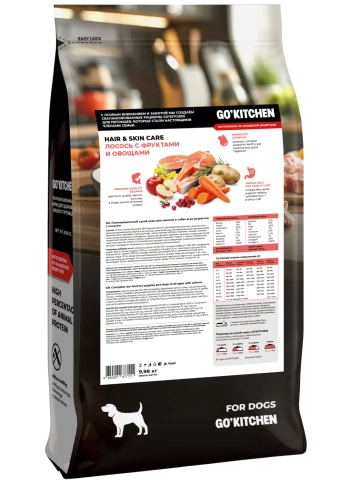 Сухой корм Go'Kitchen Salmon для щенков и собак всех возрастов, с лососем, 9,98 кг фото 2