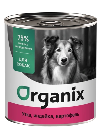 Влажный корм Organix Preventive Line Duck, Turkey & Potato для собак Утка, с уткой, индейкой и картофелем, 75 г фото 1