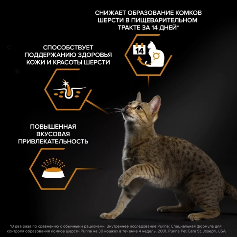 Сухой корм PRO PLAN Salmon для здоровья шерсти и кожи взрослых кошек, с высоким содержанием лосося, 400 г фото 2