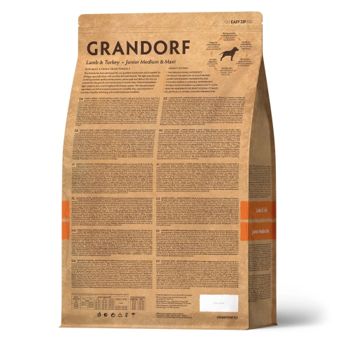 Сухой корм Grandorf Lamb & Turkey Junior для юниоров всех пород, с ягненком и индейкой, 10 кг фото 2