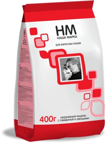 Сухой корм Наша Марка Beef & Vegetables для кошек, с говядиной и овощами, 400 г фото 1
