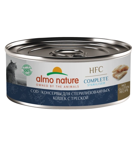 Влажный корм Almo Nature Cod для стерилизованных кошек, с треской, 100 г фото 1
