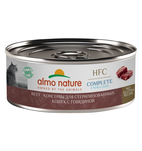 Влажный корм Almo Nature Beef для стерилизованных кошек, с говядиной, 100 г фото 1