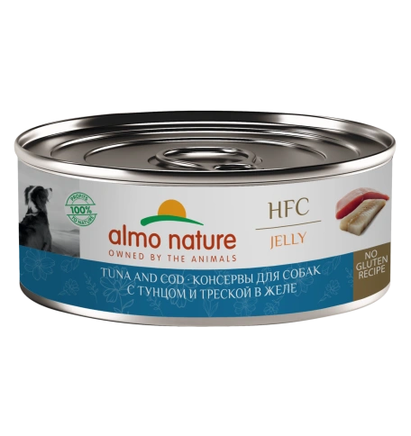 Влажный корм Almo Nature Tuna & Cod для собак, с тунцом и треской в желе, 100 г фото 1